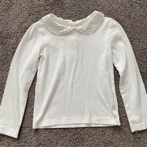 Girls long sleeve Peter Pan collar shirt